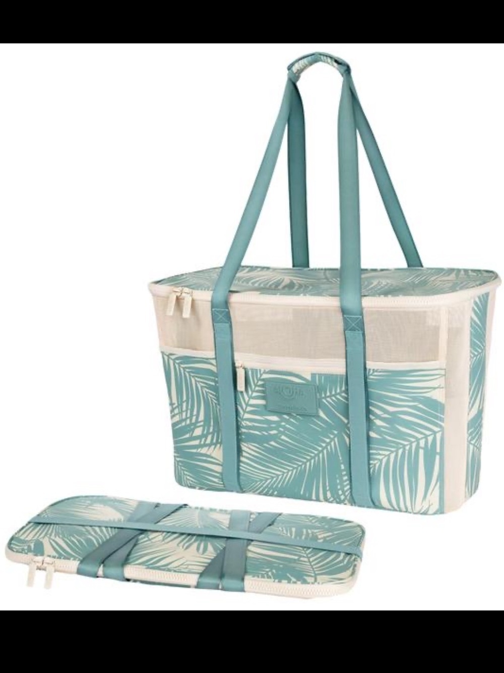 ALOHA x CleverMade Beach Tote Areca Teal NWT Costco Exclusive